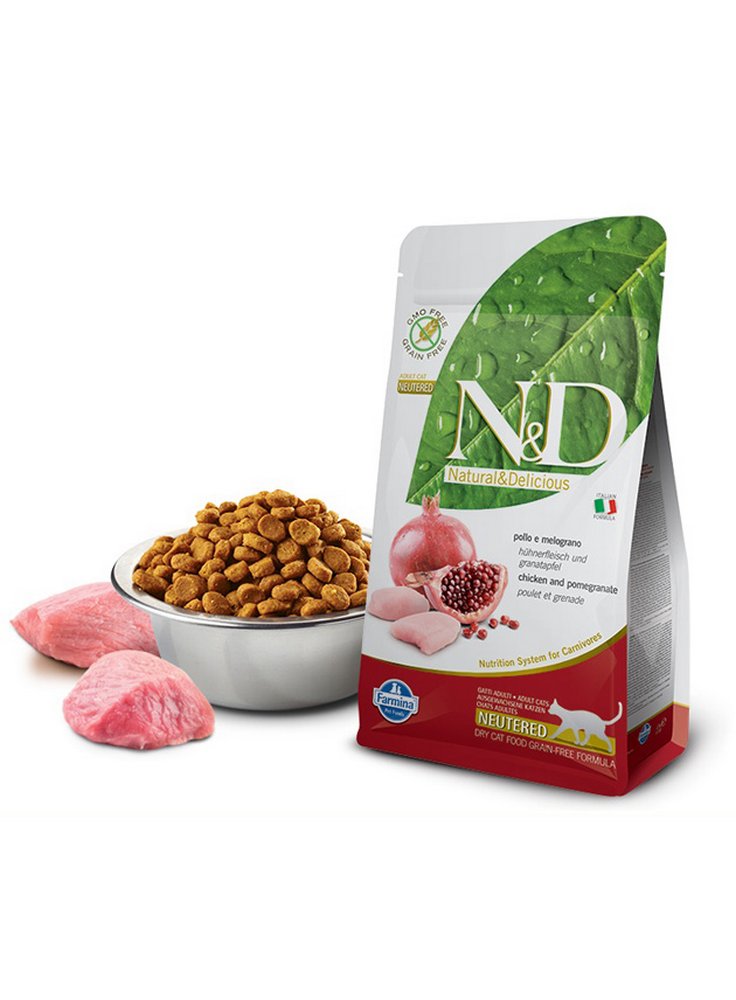 N&D FV PRIME GRAIN FREE feline - POLLO & MELOGRANO STERILIZZATO 5kg