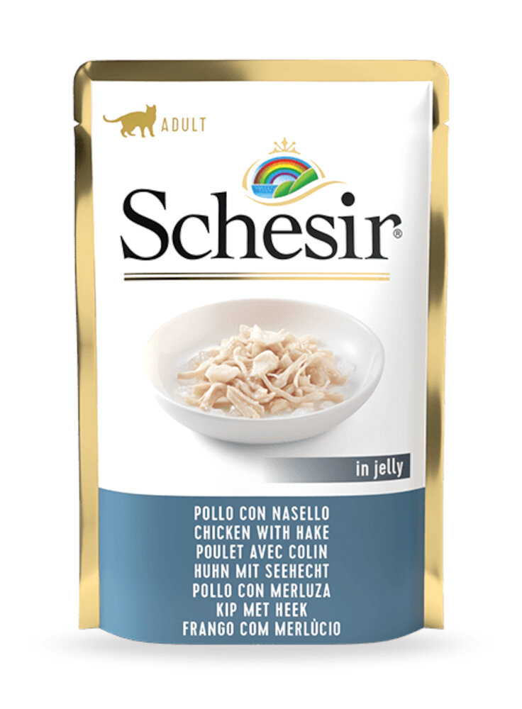 COD.1070108 SCHESIR CAT POLLO NASELLO 85g Busta - in esaurim.