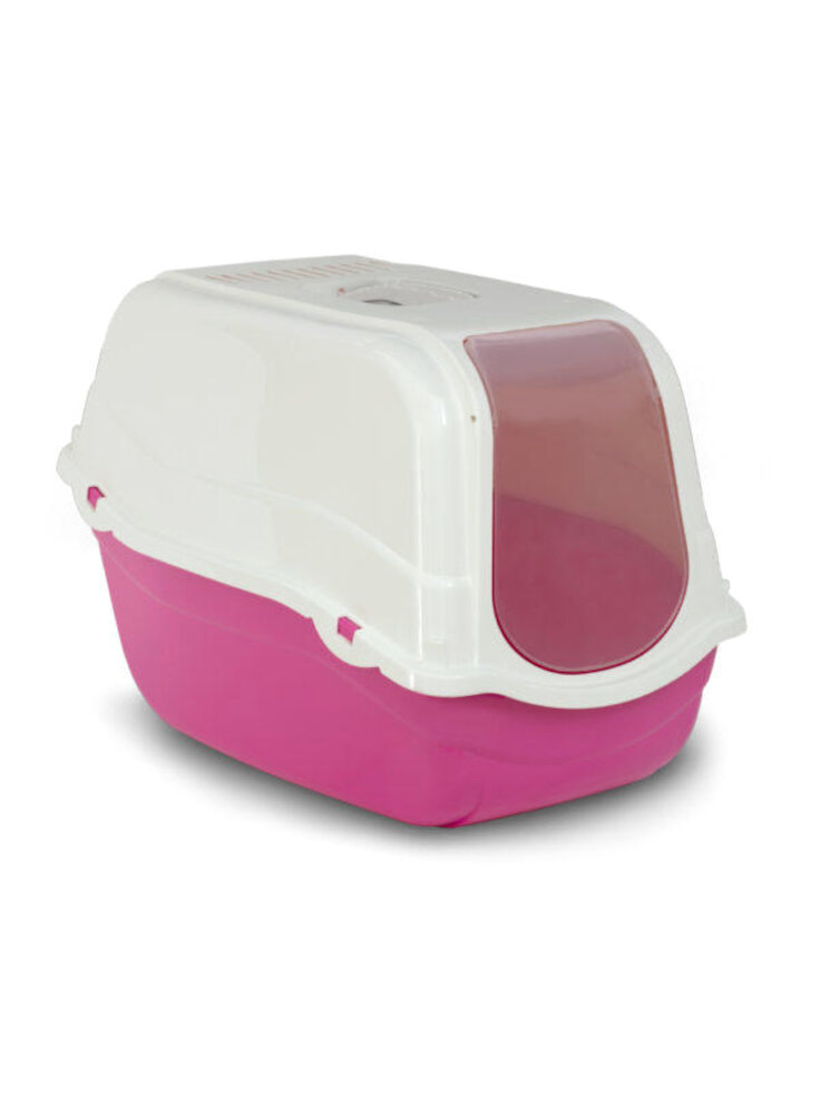 CASSETTA IGIENICA 50x40x42cm chiusa con filtro a carboni attivi BILL 1 F ROSA toilette per gatto - in esaurim.