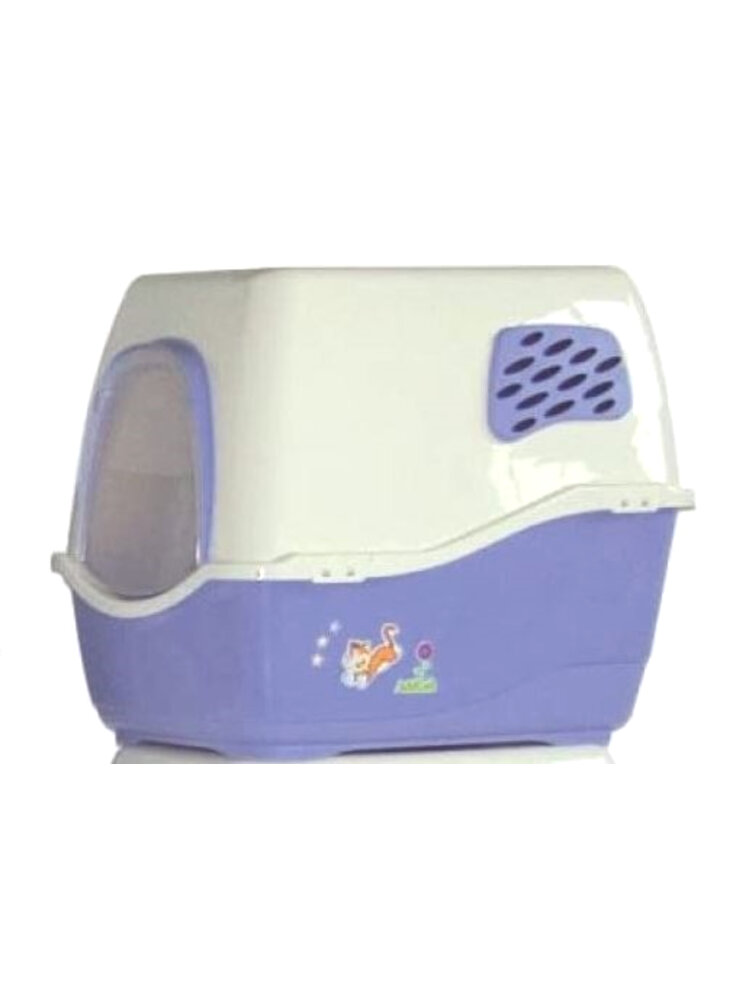 CASSETTA IGIENICA 50x40x42cm chiusa con filtro a carboni attivi BILL 1 F VIOLA toilette per gatto