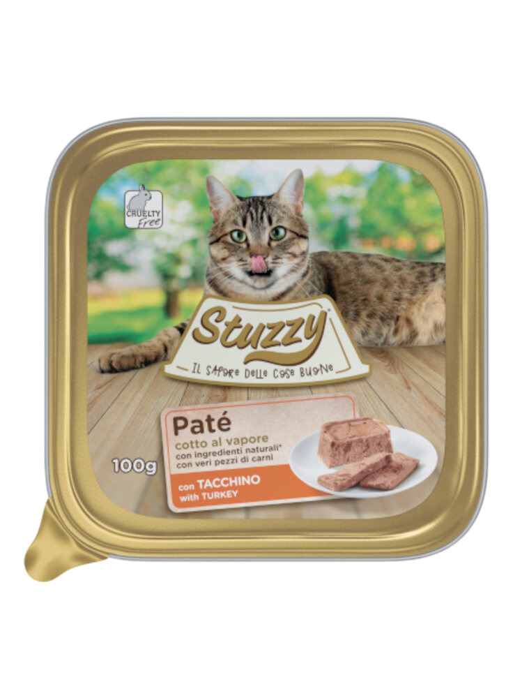 COD.1031506 STUZZY CAT PATE TACCHINO 100g Vaschetta