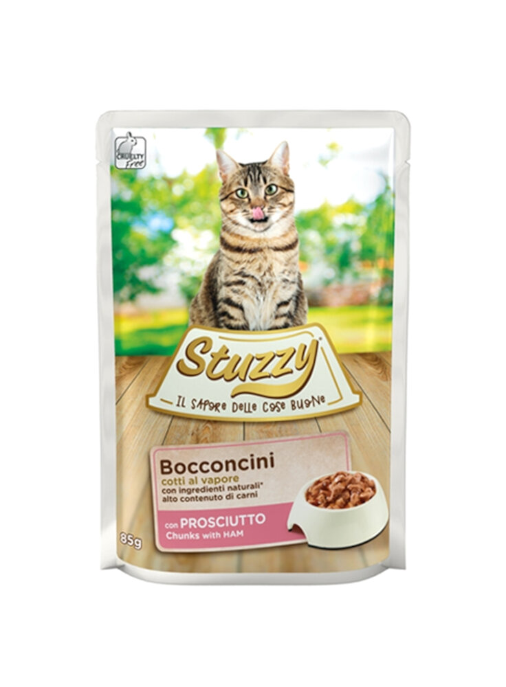 COD.1043003 STUZZYCAT BOCCONCINI PROSCIUTTO busta 85g