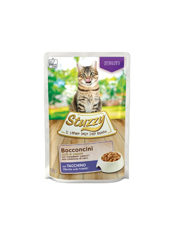 COD.1043058 STUZZYCAT BOCCONCINI STERILIZED TACCHINO busta 85g