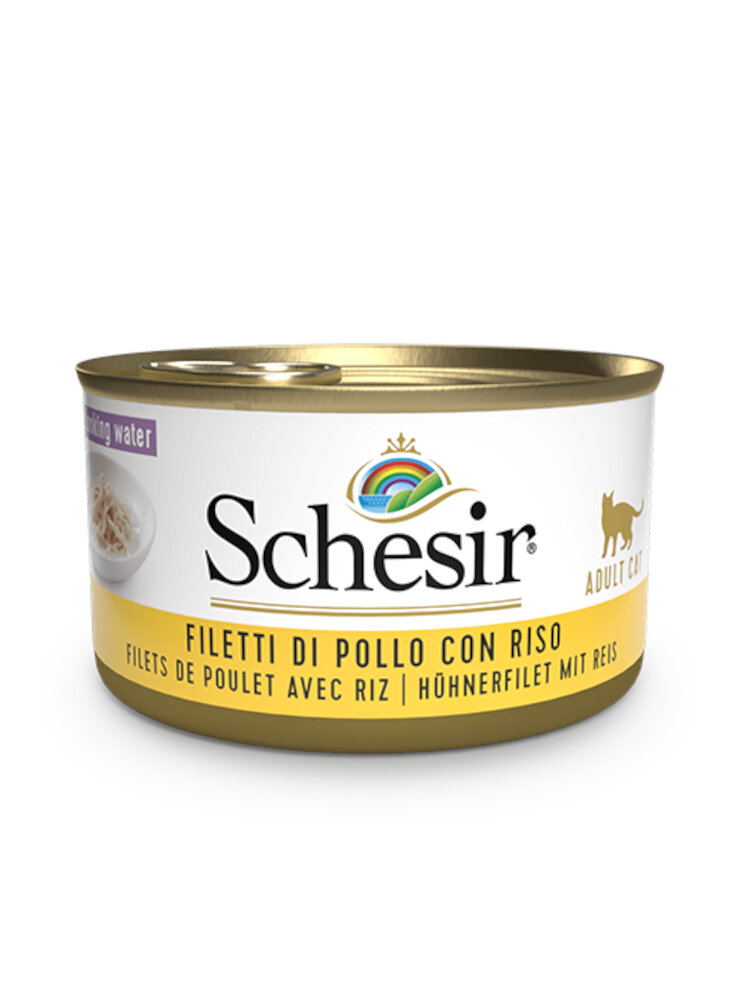 COD.1074083 SCHESIR CAT POLLO RISO NATURALE 85g