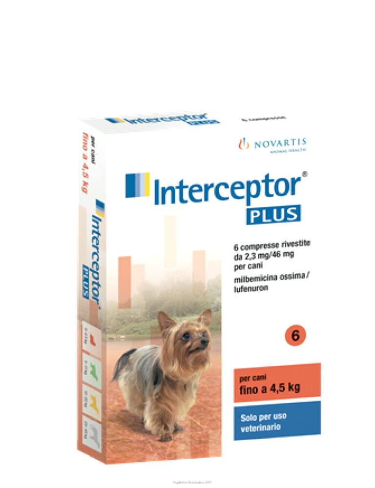 INTERCEPTOR PLUS 2.3MG ROSSO 6cpr (1-4,5kg)