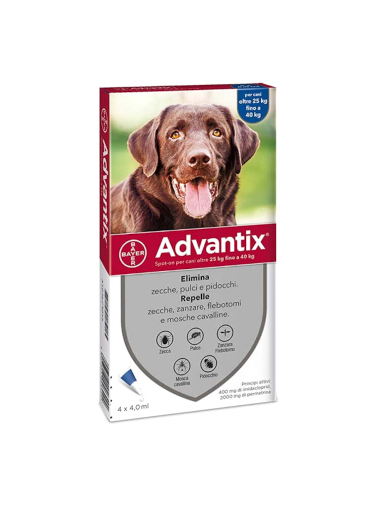 Advantix Spot-on cani Tg.XL 4pip 4,0ml 25-40Kg