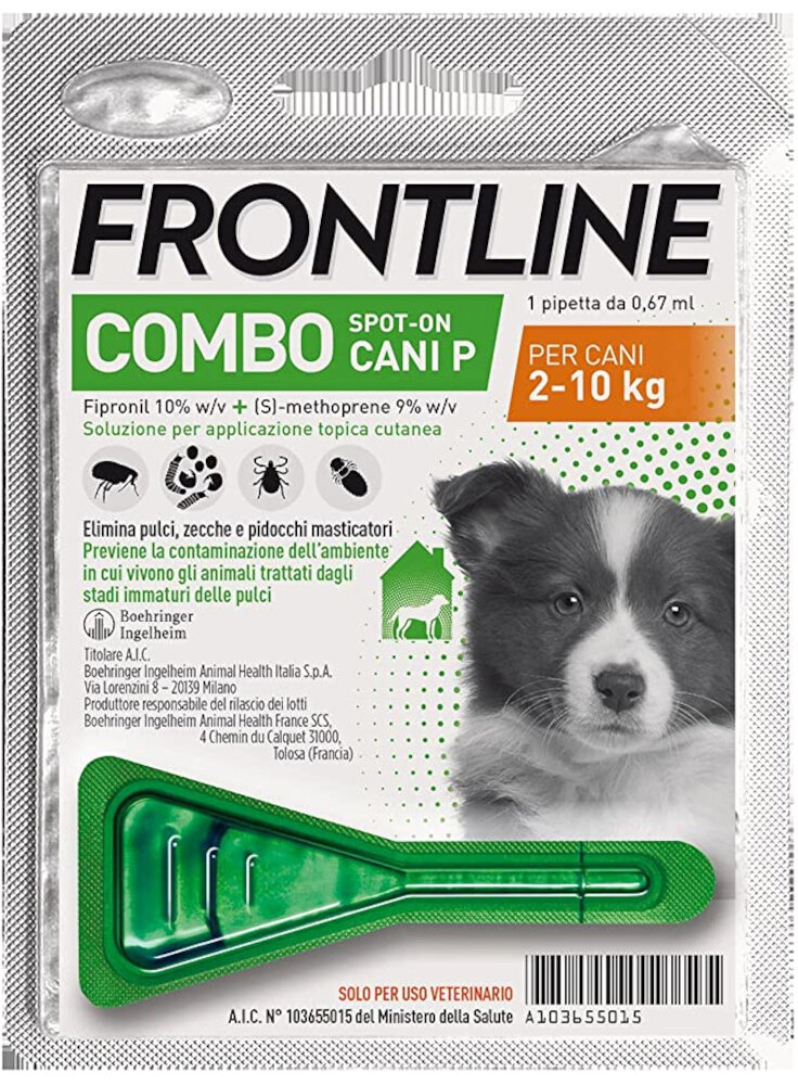 FRONTLINE COMBO Spot-On Cani Piccoli / Cuccioli 2-10Kg 1pip 0,67 ml