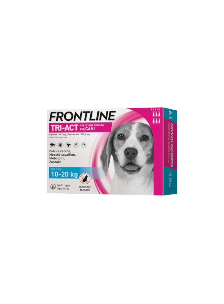 FRONTLINE TRI-ACT Spot-on Cani Medi Tg.M 10-20Kg 6pip