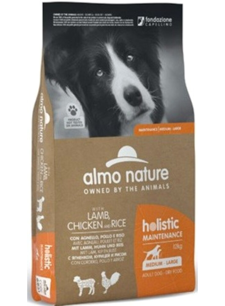 Almo Nature Holistic Dog M-L Maintenance Agnello, Pollo e Riso