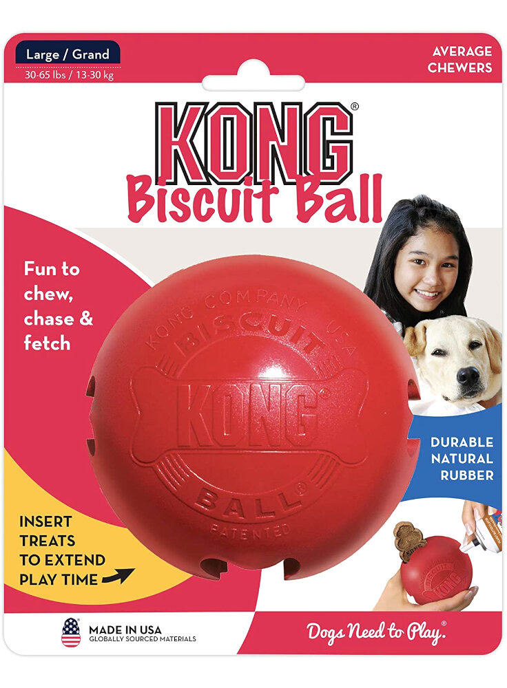 KONG Large Biscuit Ball porta snack 9,5cm - IN ESAURIM.