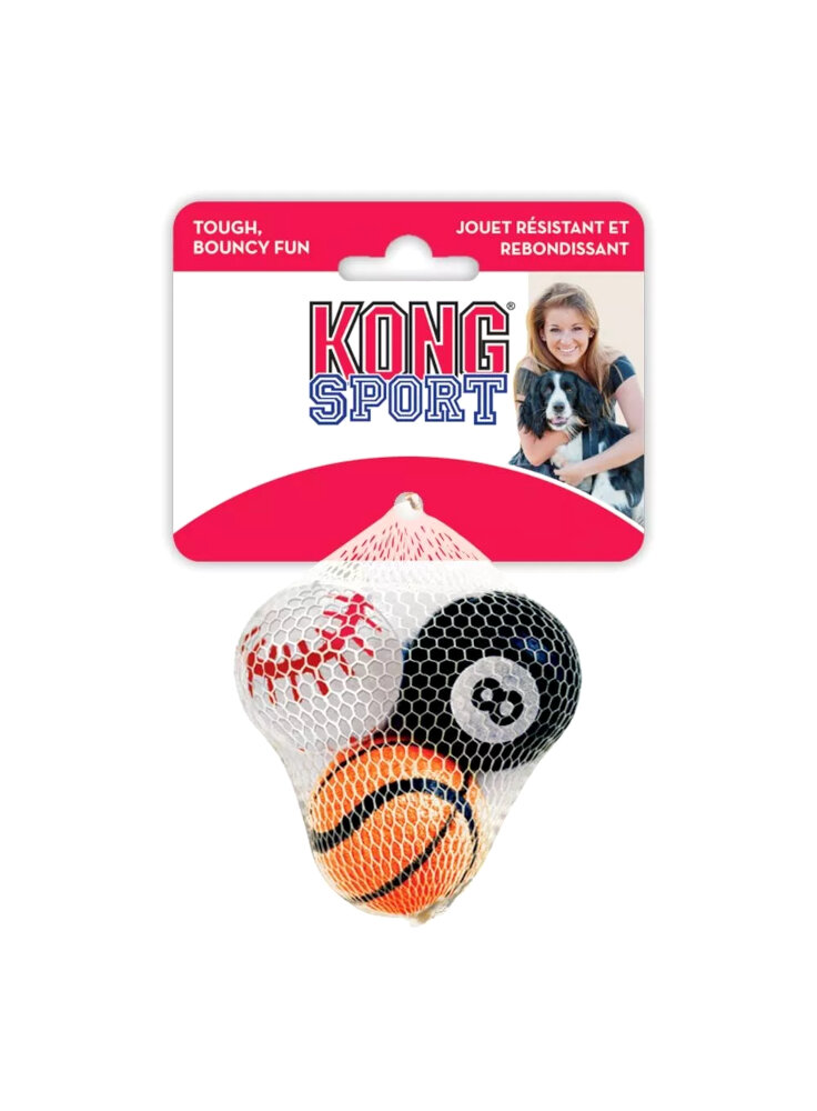 KONG Medium Sports Ball (3 pack) 6cm