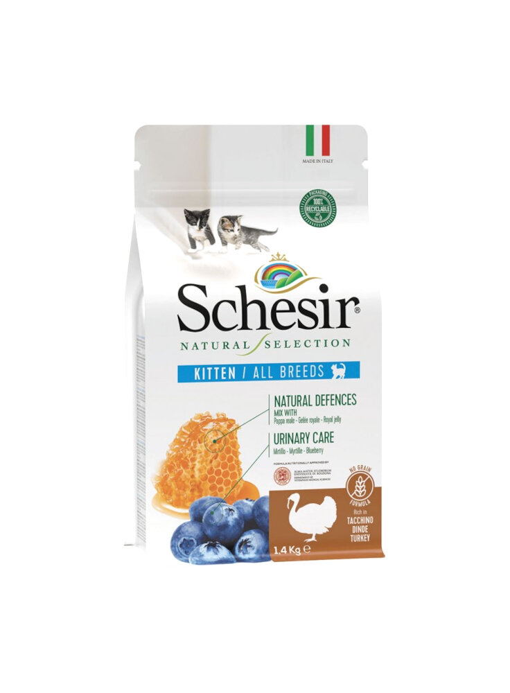 COD.2900100 SCHESIR CAT NATURAL SELEC. KITTEN TACCHINO 350g