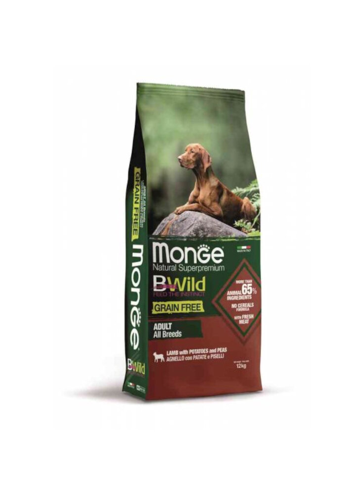 Monge Bwild Grain Free All Breeds Agnello, Patate e Piselli