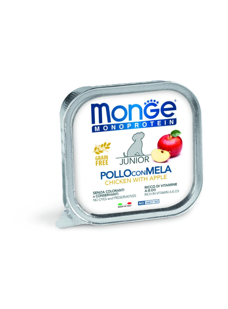 monge-fruit-junior-pollo-con-mela-monoproteico-150g-vaschetta-cane