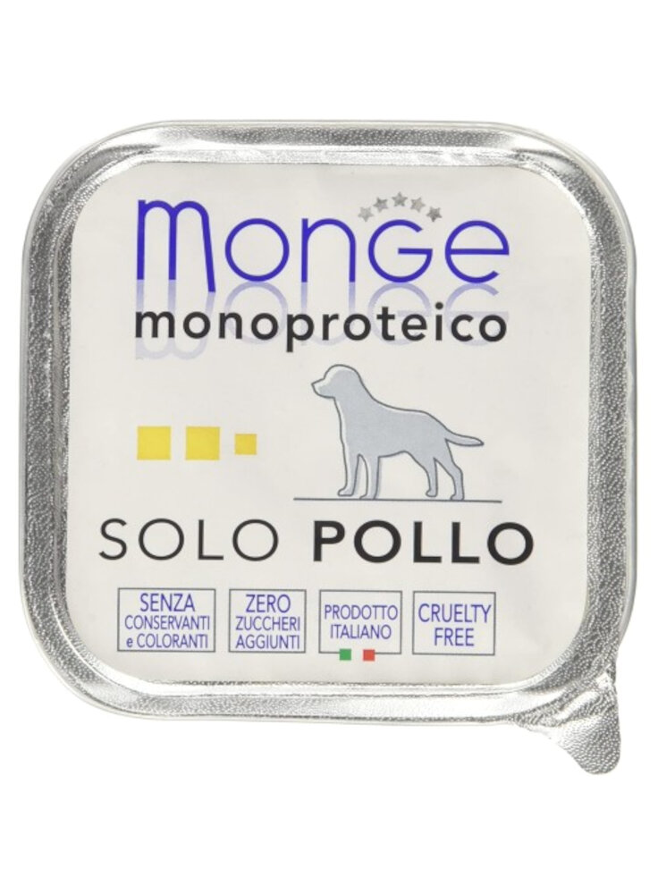 monge-solo-pollo-monoproteico-150g-vaschetta-cane