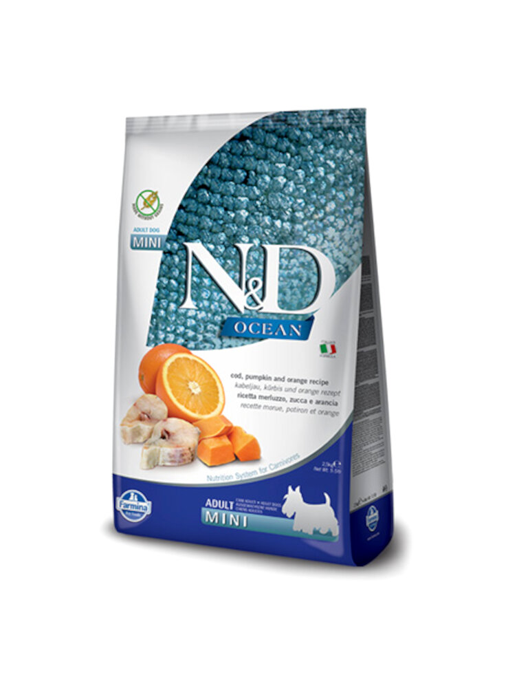 N&D Fblu Ocean Canine - Merluzzo & Zucca & Arancia Adult Mini