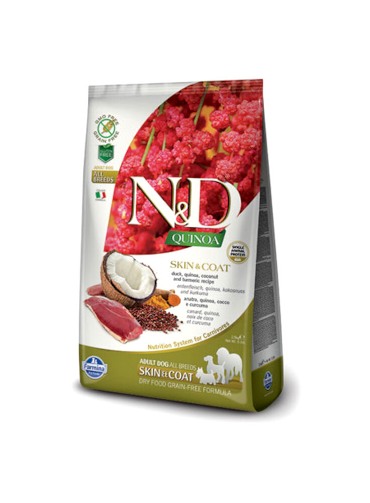 N&D FR Quinoa Canine - Skin&Coat Anatra & Cocco & Curcuma Adult All Breeds