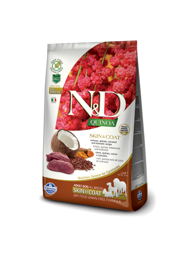 N&D FR Quinoa Canine - Skin&Coat Cervo & Cocco & Curcuma Adult All Breeds