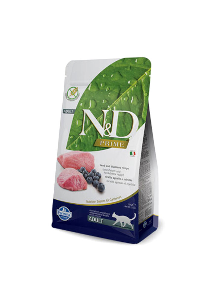 N&D FV PRIME GRAIN FREE feline - AGNELLO & MIRTILLO ADULT 300g