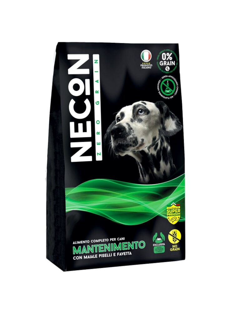 necon-zero-grain-monopr-maiale-piselli-favetta-3kg-cane