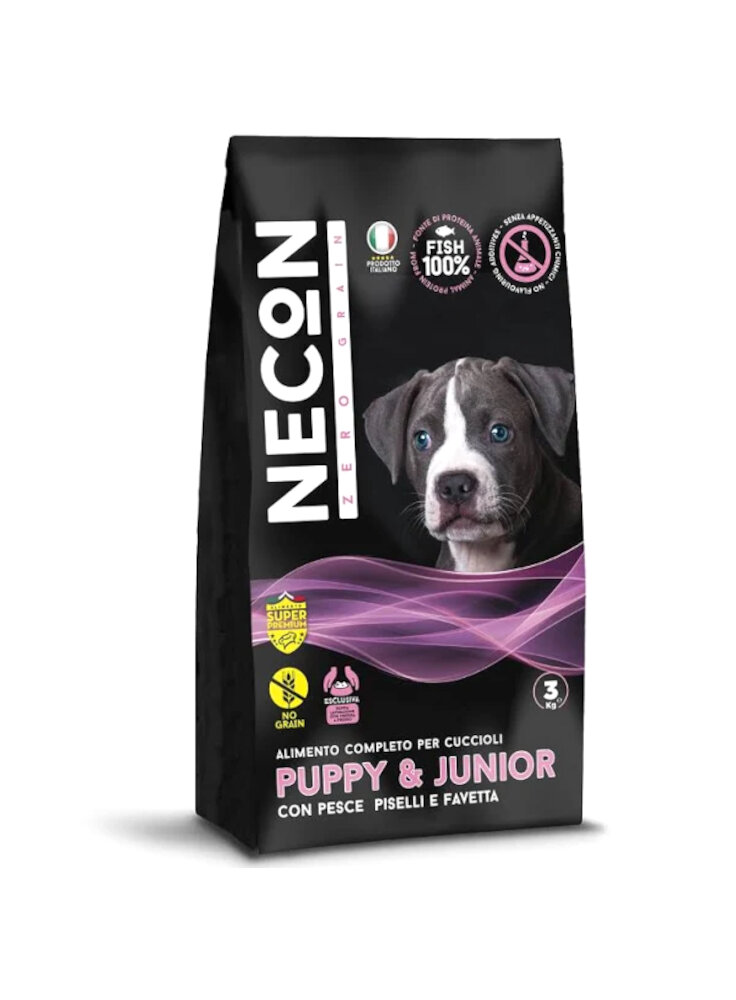 necon-zero-grain-monopr-puppy-pesce-piselli-favetta-3kg-cane