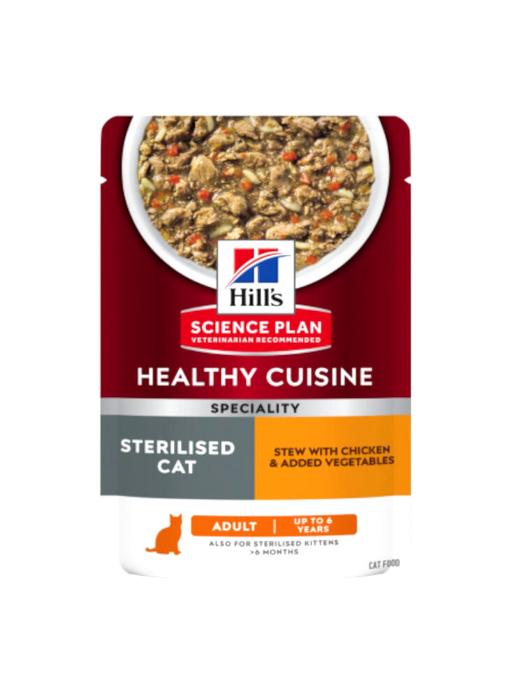 SP Feline Adult Healty Cusine Sterilised Chicken&Veg Stew 80g (604427)