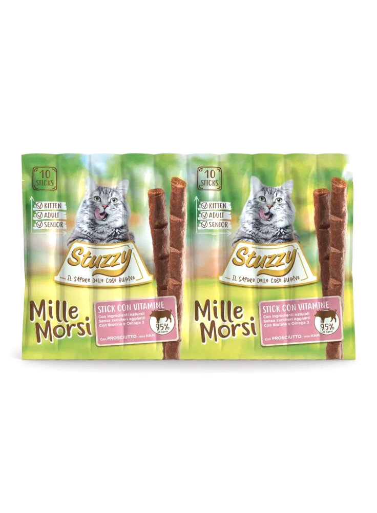 COD.2043620 STUZZY CAT MILLEMORSI PROSCIUTTO 10x5g