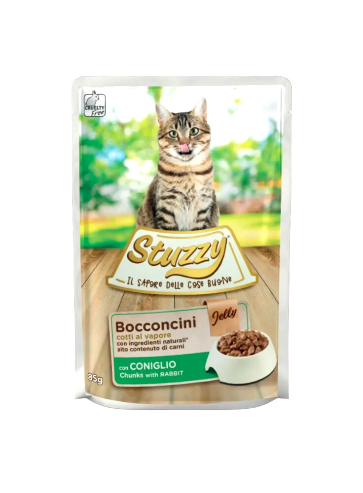 COD. 01043070 STUZZY CAT BOCCONCINI CONIG JELLY 85g Busta