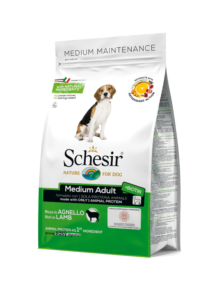 SCHESIR DOG DRY MEDIUM AGNELLO 3Kg