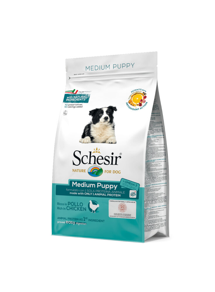 SCHESIR DRY DOG MEDIUM PUPPY POLLO 3Kg