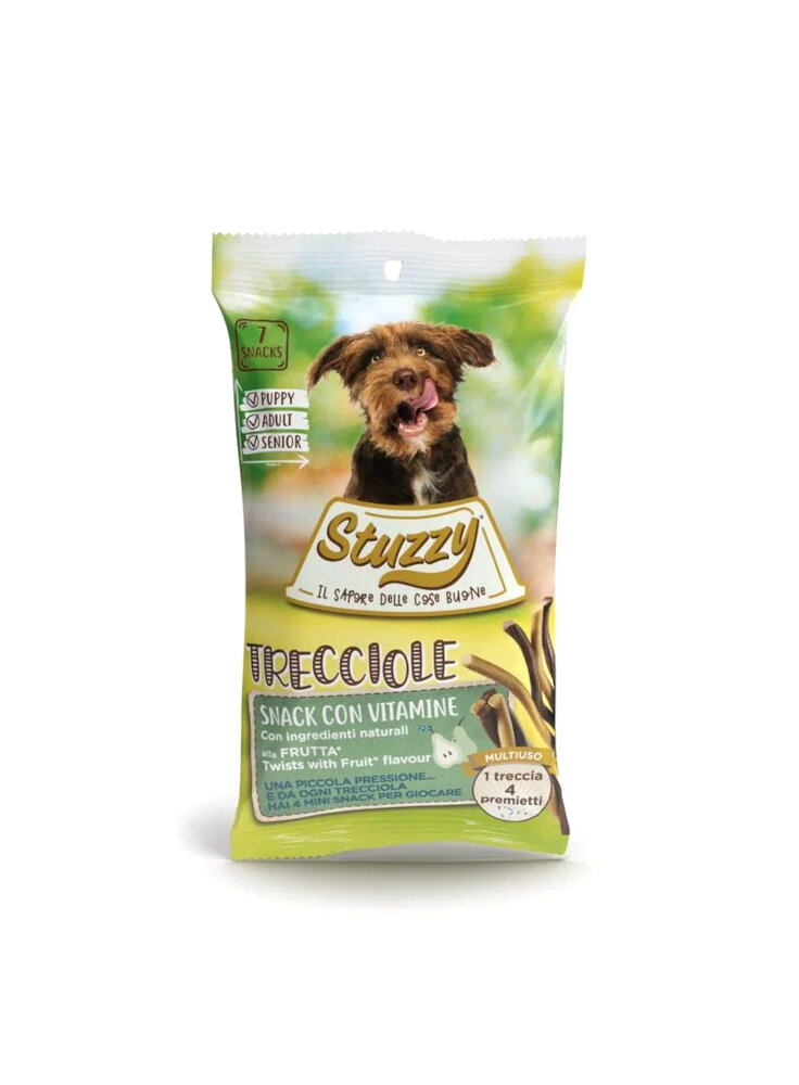 COD.2043821 STUZZY DOG SNACK TRECCIOLE FRUTTA 160g