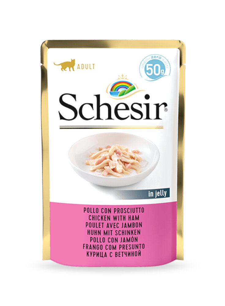 COD.1064767 SCHESIR CAT POLLO PROSCIUTTO 50g Busta