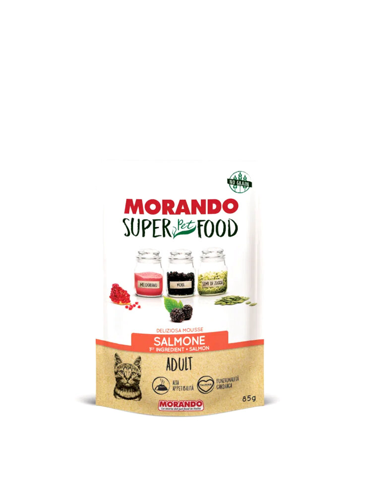MORANDO ADULT MOUSSE SALMONE busta 85g Superfood - gatto