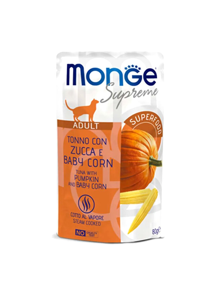 Monge SUPREME ADULT Tonno Zucca Mais buste 80g - gatto