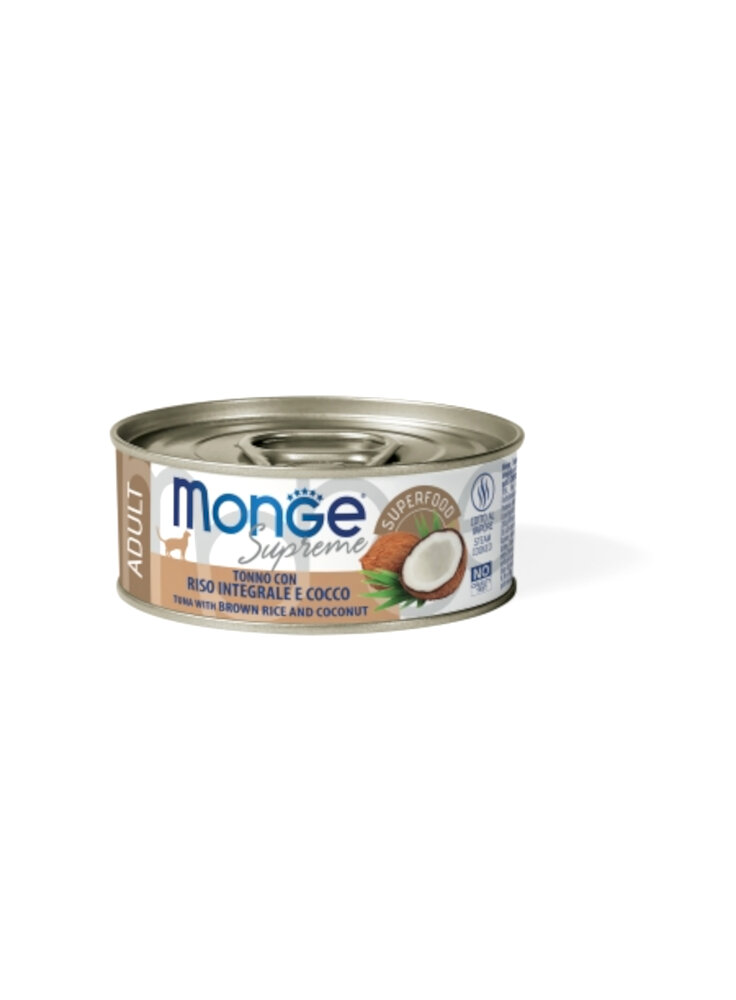 Monge SUPREME ADULT Tonno Riso Cocco lattina 80g - gatto