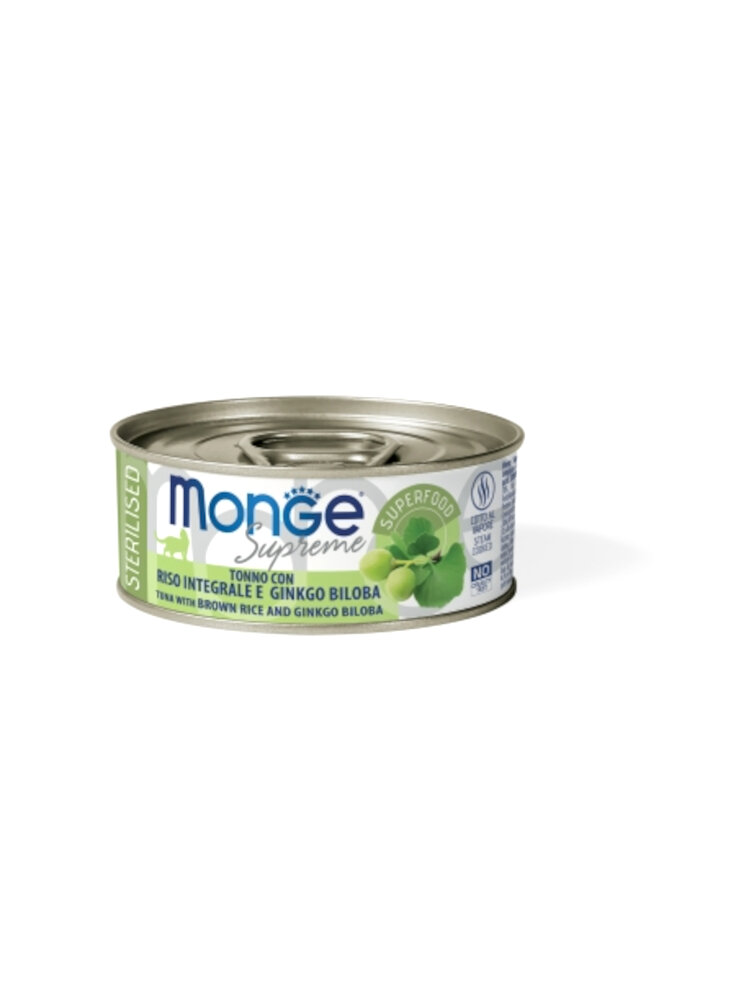 Monge SUPREME STERIL Tonno Riso Ginko lattina 80g - gatto