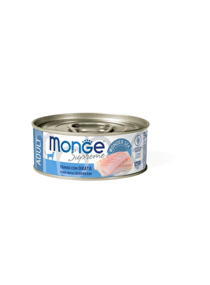 MONGE SUPREME ADULT Tonno Orata lattina 80g - gatto