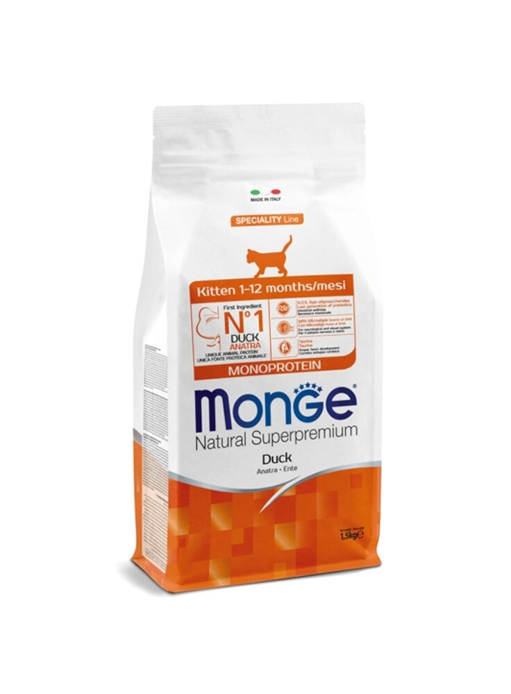 Monge KITTEN SPECIALITY Anatra Monoprotein 1,5Kg - gatto
