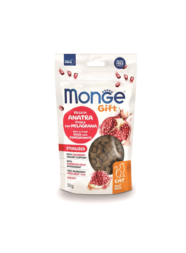 Monge GIFT MEAT MINIS Sterilised Anatra e melograno 50g - gatto