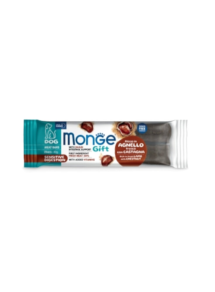 Monge GIFT MEAT BARS Sensitive Agnello e castagne 40g - cane