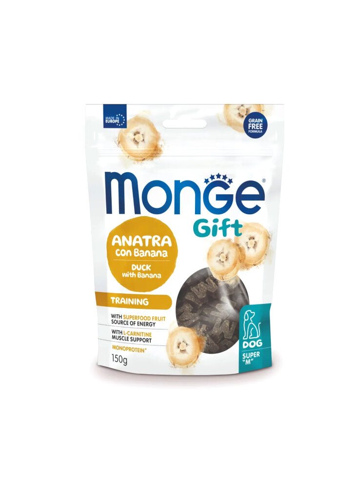 Monge GIFT SUPER M Training Anatra e banana 150g - cane