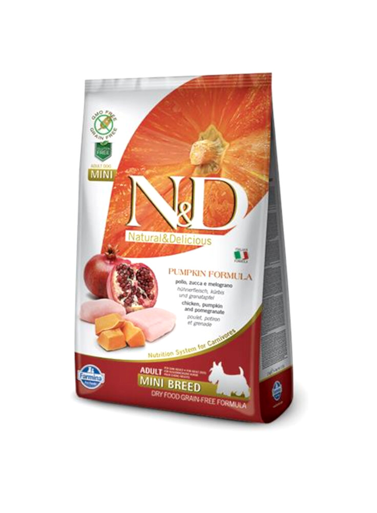 N&D FA PUMPKIN canine - ZUCCA & POLLO & MELOGRANO ADULT MINI 7kg