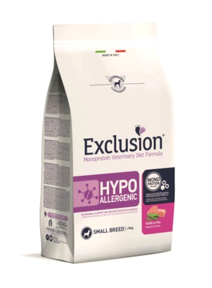 EXCLUSION DIET DOG HYPOALLERGENIC PORK & PEA SMALL 2kg