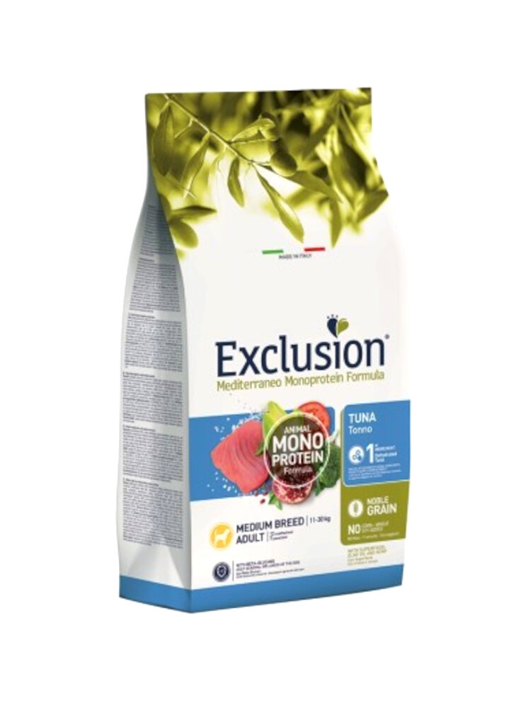 EXCLUSION MONOPROTEIN DOG ADULT TUNA MEDIUM 3kg