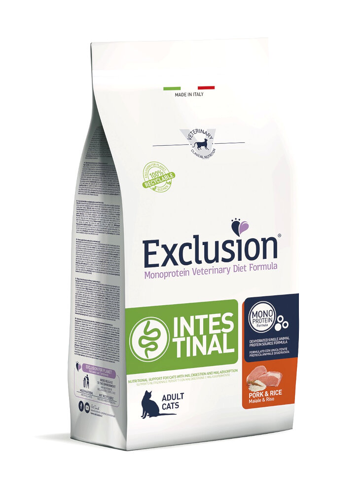 EXCLUSION DIET CAT INTESTINAL PORK & RICE 1,5kg