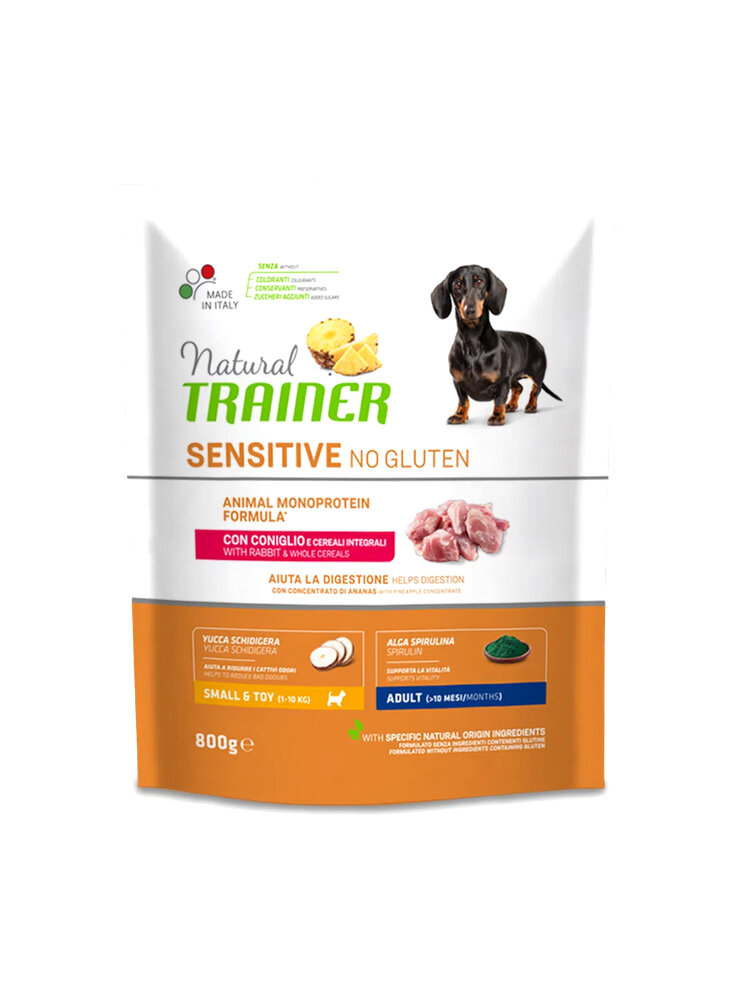 Trainer Natural DOG MINI 800g CONIGLIO SENSITIVE NO GLUTEN