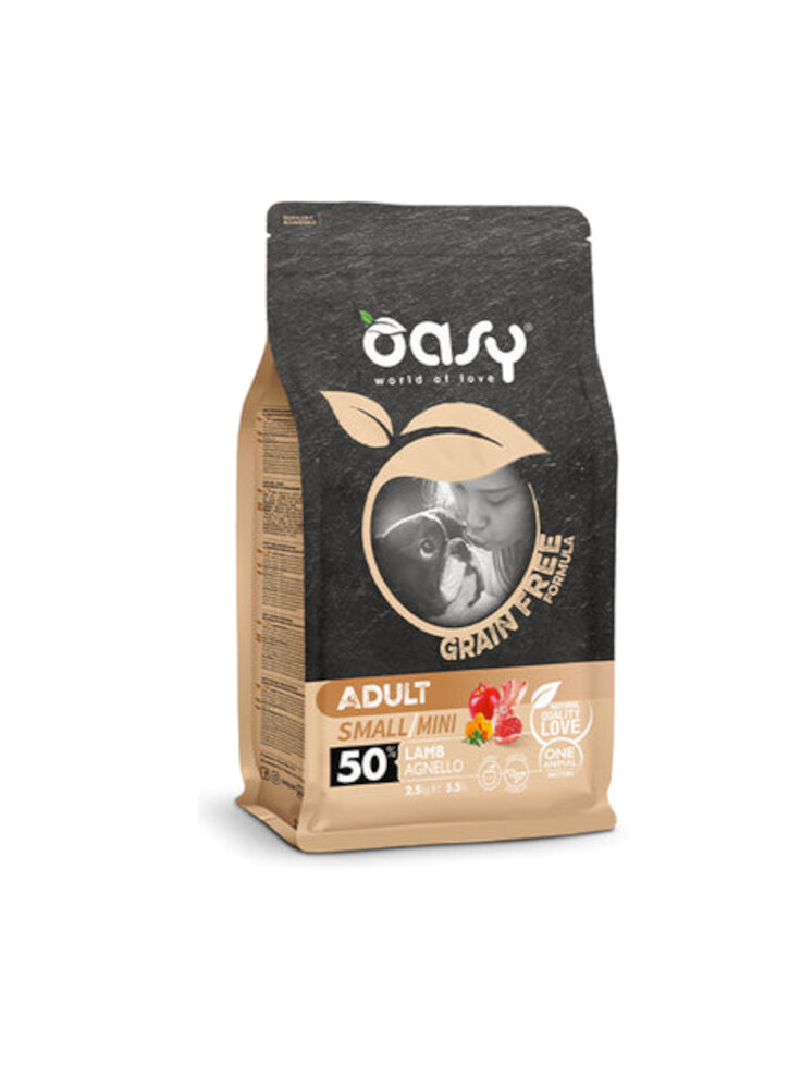 Oasy Dry Dog Grain Free - Adult Small/Mini Agnello