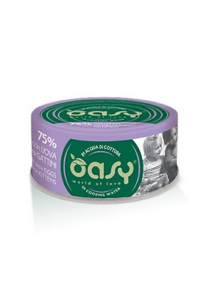 Oasy Wet Cat MORE LOVE - POLLO CON UOVA per GATTINI Lattina 70 gr