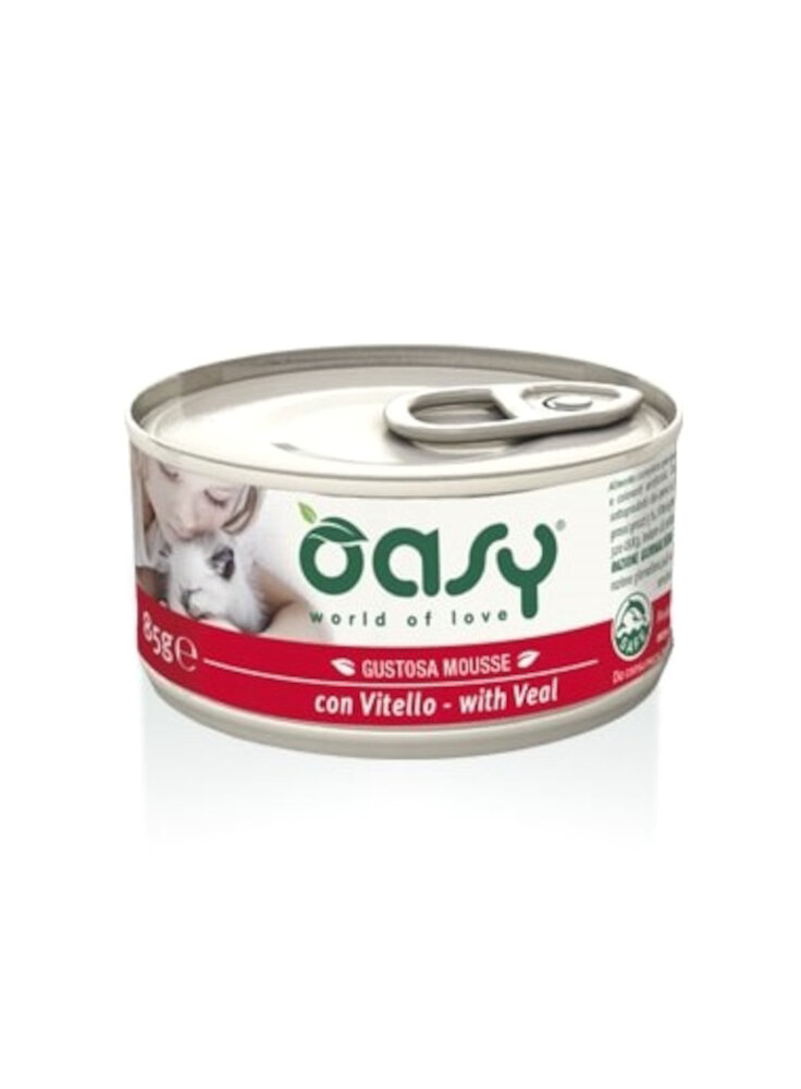 Oasy Wet Cat - MOUSSE con VITELLO Lattina 85 gr