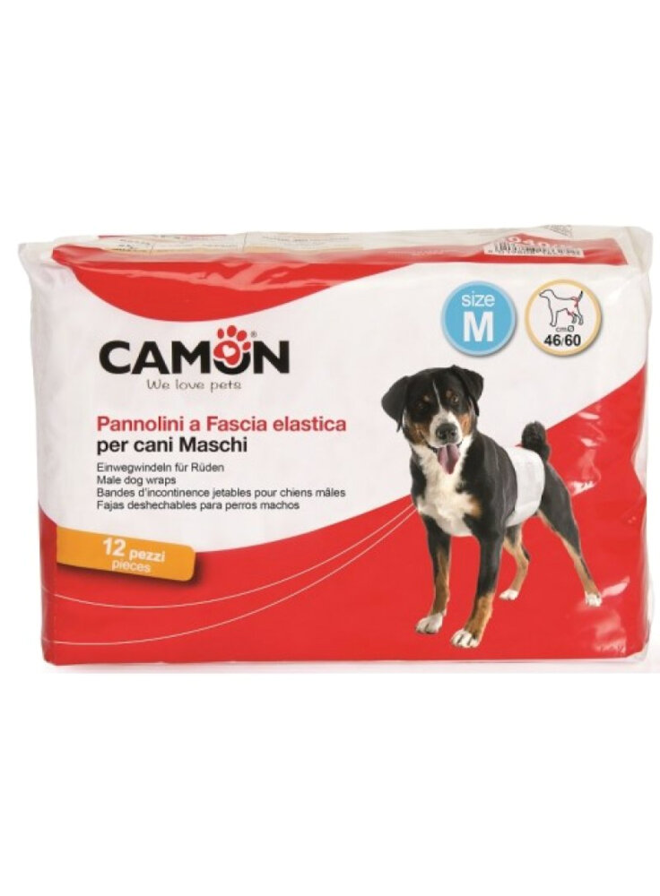 PANNOLINI a fascia per cani Maschi - Misura 2 - 12pz x conf (B040/2)